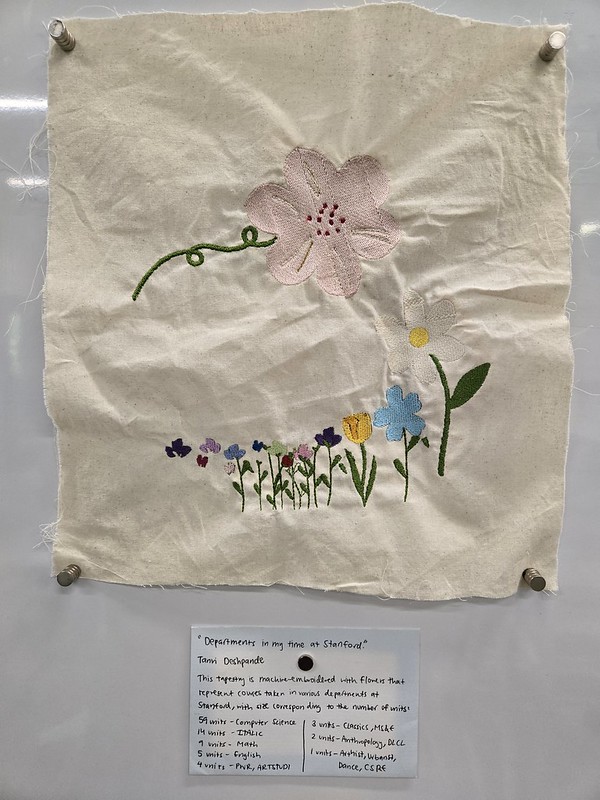 Tanvi Deshpane's flower visualization of departments from her time at Stanford