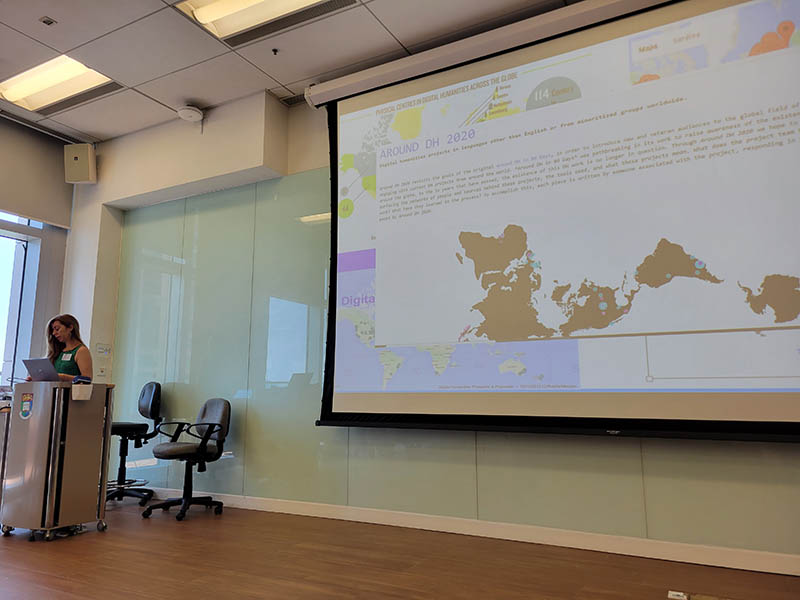 Gimena's presentation with the Dymaxion map